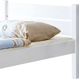 TICAA Bett "Bora", aus Kiefer, weiß