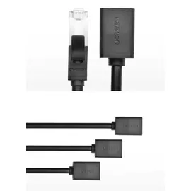 UGREEN Verlängerungskabel Ethernet Kabel, LAN Kabel, Gigabit Netzwerkkabel und RJ45 RJ-45, Schwarz