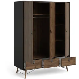 hellin Kleiderschrank Rye 150 x 200 x 60 cm Schwarz