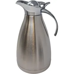 Vakuum Isolierkanne Edelstahl satiniert – 1.5L Heiß 24h & Kaffeekanne