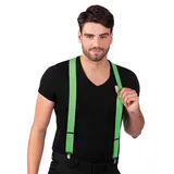 Boland 00600 Basic Hosenträger, Herren, Einfarbig, neongrün, verde neon