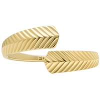 Fossil Damenring, Harlow Linear Texture Gold-Tone Edelstahl Wickelring