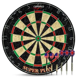 carromco Dart Set Steeldartscheibe + 3 Softdarts + 3 Steeldarts