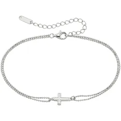 Armband "Schmuck Geschenk Armband mit Kreuz", silber (silberfarben), ANISTON JEWELRY & WATCHES, Armbänder, Damen, Silber 925 (Sterlingsilber)