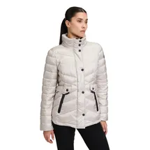 GIL BRET Steppjacke mit abnehmbarer Kapuze in Grau beige | Gr.: 40