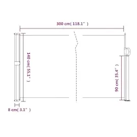 vidaXL Seitenmarkise 140 x 300 cm Anthrazit Polyester