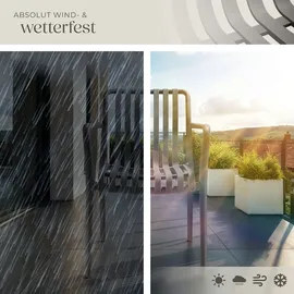 Tectake Alcudia Gartenstuhl 4 St. 4 x 4 x 4 cm Silber