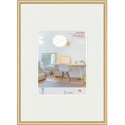 walther + design Lifestyle Kunststoff Bilderrahmen Kunstglas, gold, Posterformat