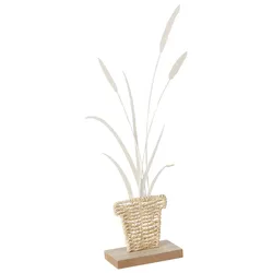 Skulptur Nolani II Naturfarben/Weiß