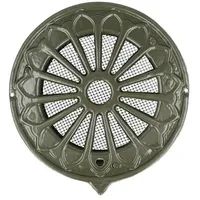 MS Beschläge - Aluminiumgitter Vintage Abluftgitter Anschlusstutzen Lüftungsgitter Grün