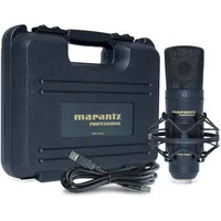 Marantz Professional MPM-2000U - USB-Kondensatormikrofon für Gaming, Streaming, Podcasting und PC/Mac-Aufnahmen - Cardioid, Shockmount, USB-Kabel und Transportetui inklusive, Schwarz
