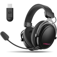 Lioncast® LX80 Gaming Headset mit Mikrofon Wireless [80Std. Akku] - PS5 - Xbox One - Gaming Headset PC - Kabellos Bluetooth - Gaming Kopfhörer