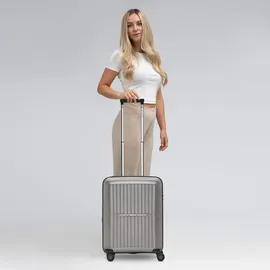 pactastic Collection 01 Cabin Trolley 4-Rollen 55 cm / 41 l grau/coffee metallic taupe