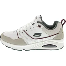 SKECHERS UNO Retro One Herren Weite E Weiß/Grün/Burg Tri 44