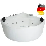Basera Nendo Classic Eck-Whirlpoolbadewanne 149 x 149 cm (Komplett-Set)