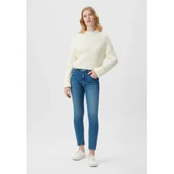 Stehkragenpullover MAVI "HIGH NECK SWEATER", Damen, Gr. S, weiß (antique weiß), Stoff, 100% Polyacrylnitril, unifarben, casual, normal kurz, Langarm, Pullover, Strickpullover