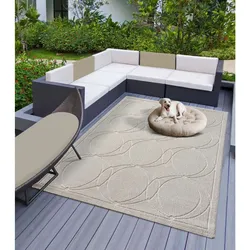 Indoor & Outdoor Teppich Capri modernes Kreise Design