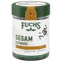 Fuchs Gewürze - Sesam schwarz ganz - nussiges Topping für Bowls, Salate oder zum Würzen von Nudelgerichten - natürliche Zutaten - 65 g in wiederverwendbarer, recyclebarer Dose