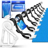 Kesser KESSER® Pool Aufroller Premium Aufrollsystem 1,05m - 6,15 m für Solarplane mobiles Aufrollvorrichtung für Poolplane & Abdeckung inkl. Bänder, witterungsbeständiges Material