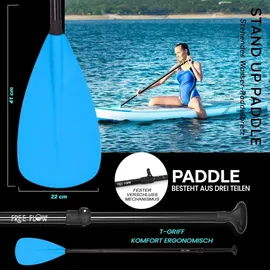 SereneLife Stand Up Paddling Board Set 320 x 80 x 15 cm blau