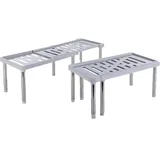 Teleskopregal Flexible ausziehbar 2er-Set Ideal Küche Bad Weltbild Grau