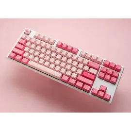 Ducky One 3 Gossamer Pink Gaming Tastatur - MX-Ergo-Clear US Englisch Pink, Weiß