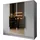 WFL GROUP Drehtürenschrank Mono Lux 200 x 200 x 51 cm Weiß