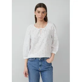 QS Bluse mit Lochstickerei Weiß 44