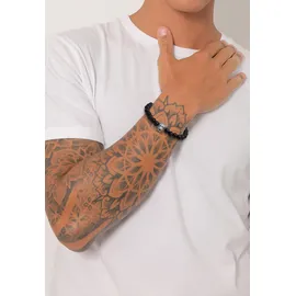 KUZZOI Armband 925 Sterling Silber Tiger in Schwarz | Gr.: 23 cm