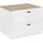 Beliani Nachttisch Edison 39 x 52 x 43 cm Weiß/Braun