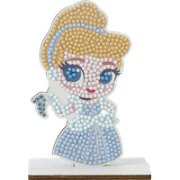 Craft Buddy CAFGR-DNY004 - Crystal Art Buddies, Cinderella Disney Princess Series 2, Figur 11cm, Kristallkunst-Bastelset