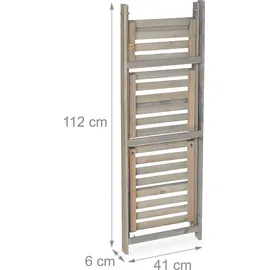 Relaxdays Blumentreppe 108 x 41 x 40 cm Grau