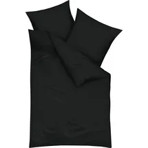 KAEPPEL Uni Mako-Satin schwarz 155 x 220 cm + 80 x 80 cm