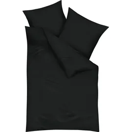 KAEPPEL Uni Mako-Satin schwarz 155 x 220 cm + 80 x 80 cm