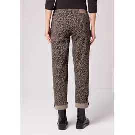 STREET ONE Straight Leg Jeans, leo print washed, 29 - 29W / 28L