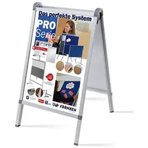 Franken Kundenstopper Outdoor PRO silber DIN A1 2 Fächer