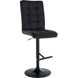 CLP Barhocker Peking Stoff schwarz/schwarz