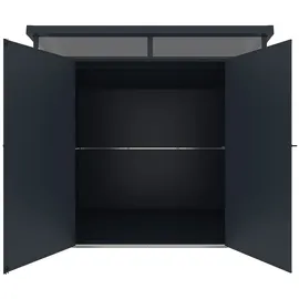 vente-unique Gartenhaus 4 x 1 m Anthrazitgrau