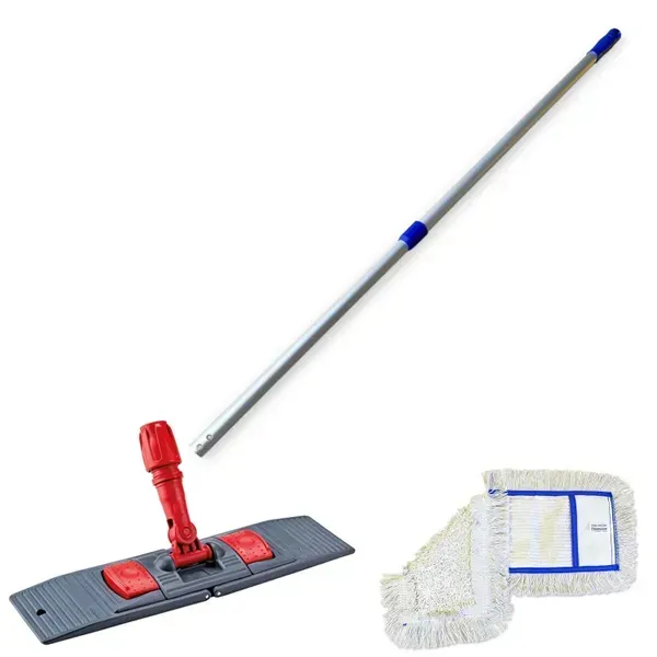 Mop-Set Nova Click 40 cm Wischset mit Teleskopstiel, Klapphalter und Baumwollmop