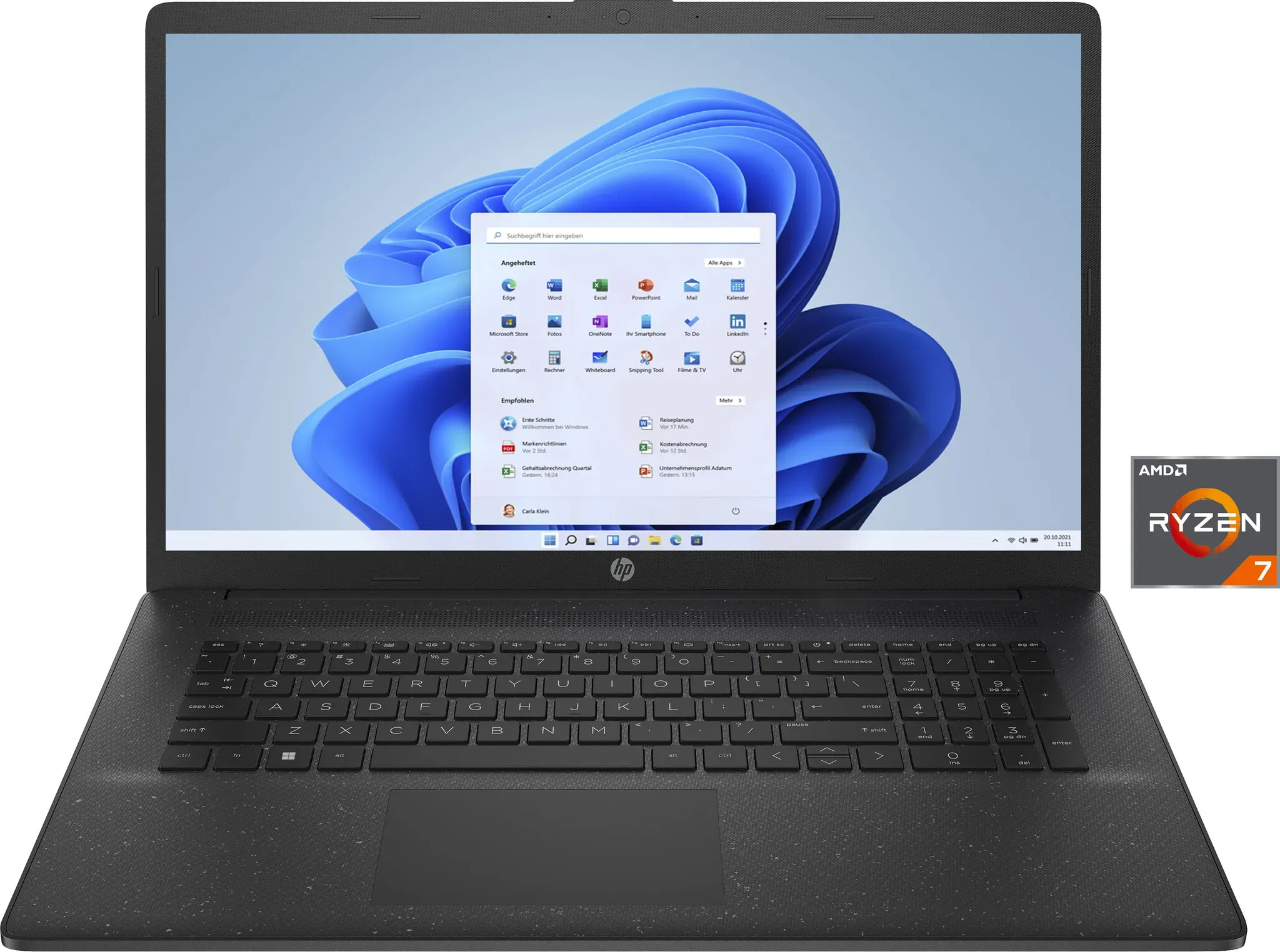 HP Notebook "17-cp3277ng", schwarz, 16 GB RAM 1000 GB SSD, Ryzen 7, Windows 11 Home, Notebooks