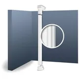 Orac DECOR KD5H LUXXUS Halbsäulen Set Wand-Stuck-Säule Relief-Form Antik 2,42 m Höhe 242 cm Weiß