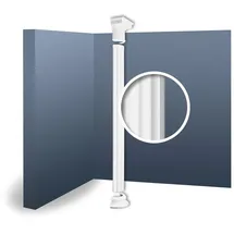 Orac DECOR KD5H LUXXUS Halbsäulen Set Wand-Stuck-Säule Relief-Form Antik 2,42 m Höhe 242 cm Weiß