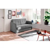 Home Affaire Schlafsofa HOME AFFAIRE "Milano", grau, B:147cm H:89cm T:87cm, 100% Polyester, Sofas, Schlafsofa, zwei einzeln ausziehbare Liegefunktionen
