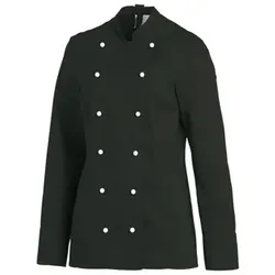 Kochjacke Damen schwarz 08/2518/10, Größe 54 - schwarz - 54