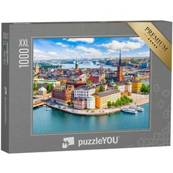puzzleYOU Puzzle Puzzle 1000 Teile XXL „Blick auf die Altstadt von Stockholm, Schweden“, 1000 Puzzleteile, puzzleYOU-Kollektionen Europa, Stockholm