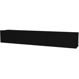 moebel17 TV-Lowboard Damla schwarz B/H/T: ca. 180x29,5x29,5 cm - schwarz