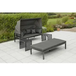 MERXX Relaxinsel »Argos«, Aluminium, inkl. Auflage - grau