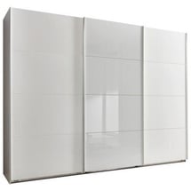 WIMEX Schwebetürenschrank »Ernesto«, mit farbigen Glaselementen weiß - 270x210x65 cm