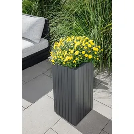prestige home living outdoor Quadratischer Pflanzkübel 30 x 30 x 64 cm Anthrazit