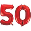 50. Geburtstag Verkehrsschild Geburtstagsdeko Partyset Party Deko Set rot weiss Dekoration Zahl Frau Mann